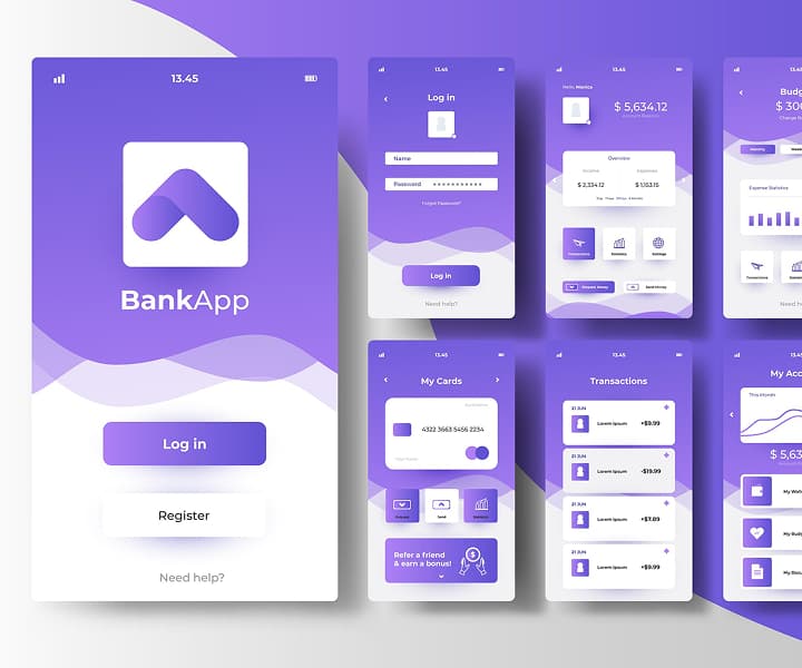 photo screenshot bank app